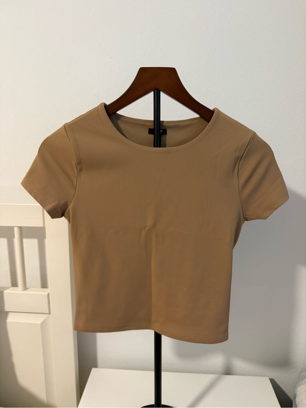 Express Camel Short Sleeve Top